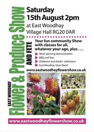 EAST WOODHAY FLOWER SHOW Sat 15th Aug 2pm